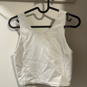 lululemon athletica White Ribbed Crop Top